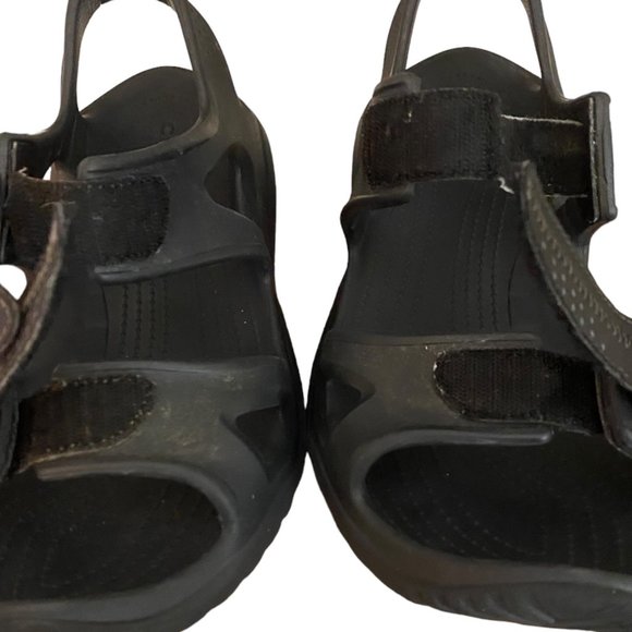 Croc Shoes Men Size 11 Black Swiftwater River Sandal Comfort Outdoors Traction - Picture 11 of 15